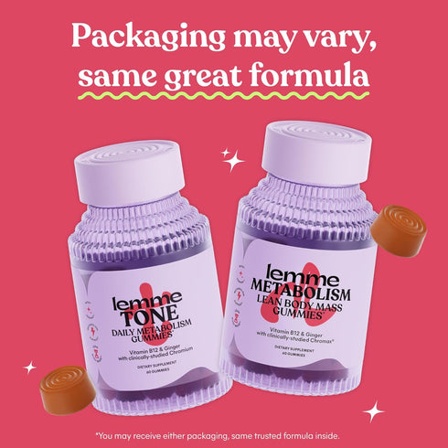 Lemme Gummies, B12, (30 Tone Metabolism Apple Cider Vinegar, Clinically Studied Chromium, Ginger Root Extract, Promote