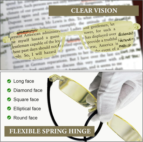 panthra 2 Pieces of Intelligent Dual Focus Glasses, Presbyopia Glasses, With Box and Cloth, Smart Zoom Technology