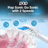 Pop Sonic Electric Toothbrush (Metallic Red) - Travel Toothbrush with 2 Speed & 15,000-30,000 Strokes/Minute
