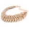 Messy Wide 2 Strands Honey Blonde Synthetic Hair Braided Headband for Women (Honey Blonde)