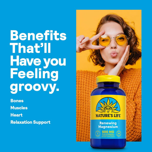 Nature’s Life Renewing Magnesium 500 mg, Citrate, Malate, Oxide Plus Vitamin B-6, 275 VegCaps