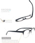 Black Reading Glasses for Women, Cute Small Round Readers +2.25 for Petite Faces, Lightweight Cheaters with Comfortable