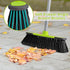 Green Indoor Broom with 54" Long Handle for Floor Cleaning in Kitchen, Garage, and Patio