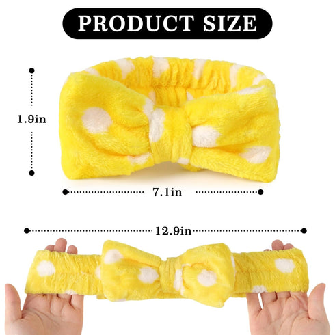 LADES Soft Skincare Headband, Adjustable & Comfortable, Cute Patterns for Makeup, Facial, Non-Slip Hair Control