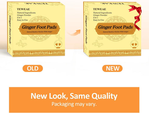 2 in 1 Ginger Foot Pads, 40 Pads Tear and Use, Premium Natural Ingredients with Adhesive Pads Sheet