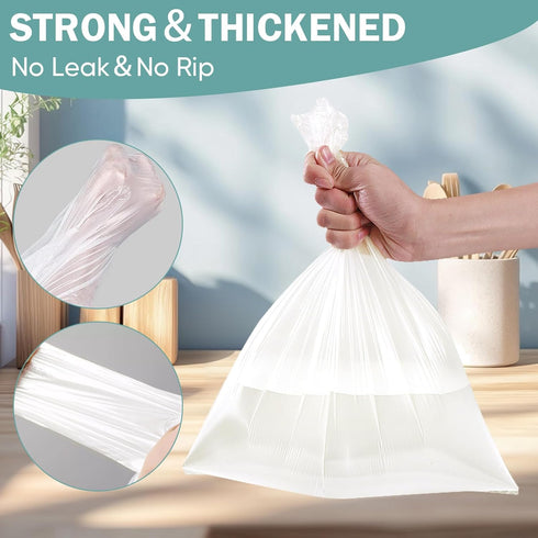 SideriLumi 4 100 Count 4 4 Small Trash Bags Gallon - Leakage-Proof Gallon Trash Bag, Unscented Small Garbage Bags