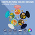 Serfeymi 3 Compartment Waterproof Cute Small Pill Box, Travel Portable Multifunctional Case Holder for Vitamins, Fish