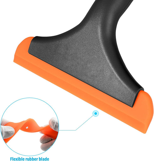Gomake Small Silicone Squeegee, Auto Water Blade for Shower Glass Door, Window, Mirror, Bathroom, Countertop Cleaning