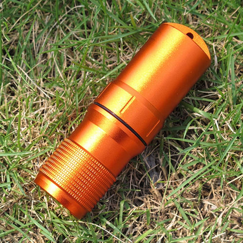 Portable Survival Capsule Tube - Waterproof Pill Container, Outdoor EDC Emergency Tool (Orange)