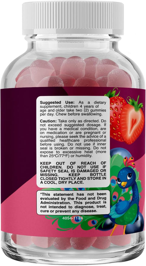 Gummies Gummies 60 Count Phytoral Vegan Kids Focus - Potent Chewable Brain Support for Children - Enhances