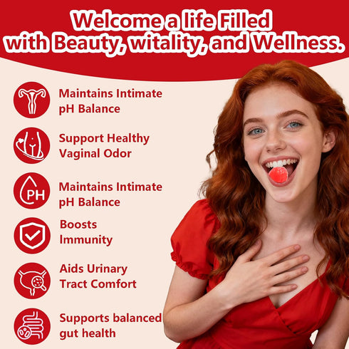 Gummies Gummies, Immune 60ct Vaginal Probiotics for Women, Premium Feminine pH Balance Healthy Odor, Yeast Balance