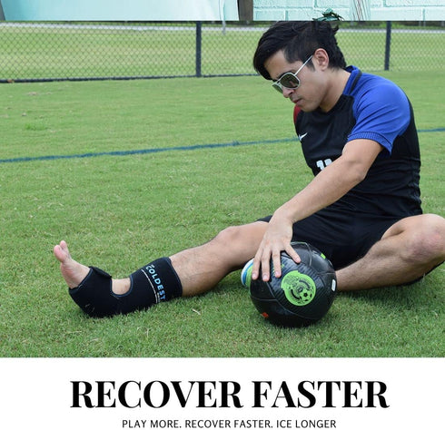 Coldest Foot Ankle Achilles Pain Relief Ice Wrap with 2 Cold Gel Packs - Best for Tendon Injuries & Sore Feet