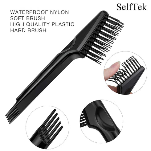 SelfTek 4 Pack Hair Brush Cleaning Tool - Home or Salon Use for Removing Hair and Dust