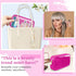 Small Clear Travel Makeup Organizer Bag for Purse, Cute Cosmetic Zipper Pouch, Transparent PVC & Nylon Waterproof