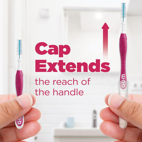 GUM Proxabrush Go-Betweens - Moderate Interdental Brushes, Soft Bristled Dental Picks for Plaque Removal & Gum Health,