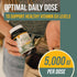 Organic Vitamin D3 5,000 IU - 60 Capsules, 100% Whole Food & Plant-Based, Vegan, Enhanced with Prebiotic & Superfood