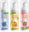 Pegciz Foam Toothpaste Kids with Fruit Flavor, Toddler Toothpaste with Low Fluoride for
