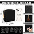 Waterproof Mini Makeup Bag Pouch for Purse,Small Cosmetic Bag Pouch Nylon Travel Toiletry Organizers Bag for Women Girls,Cute Mini Zipper Pouch Preppy Coin Purse for School Work(Mini-Black)