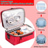 Tesuko Medicine Bag for Traveling with Portable Small Pouch, Double Layer Pill Bottle Organizer Storage Case