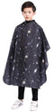 PERFEHAIR Kids Haircut Barber Cape Cover for Hair Cutting and Styling, Black Space Printing for Boys