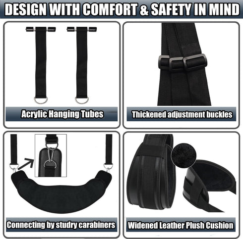 Ksodqeto 2 1 BDSM Sex Swing Bondage Thigh Restraints, in Door Sex Swings & Thigh Sling with Adjustable Straps, Hanging