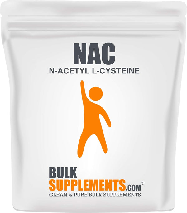 BulkSupplements.com NAC Powder, 600mg, Antioxidant Support, 100g (3.5 oz), 166 Servings