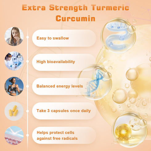 Sweerneri 1800mg 95% Inflammation Immune 90 Turmeric Curcumin with Curcuminoids & Black Pepper High Absorption Formula