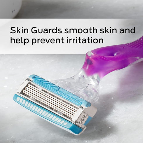 Schick Hydro Silk 3 Razors for Women with 6 Razor Blades Refills