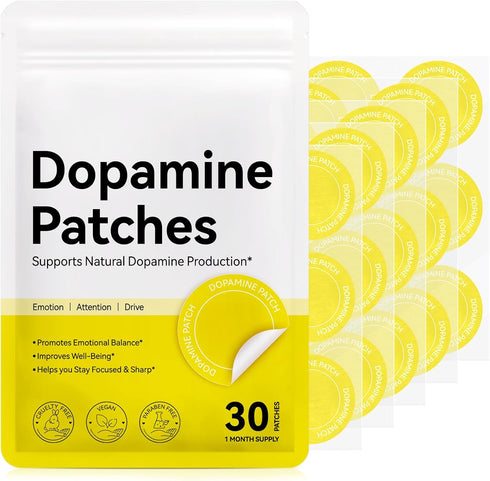 WELOSUER Dopamine Patches Extra Strength, Mood Support Patches for Daily Mental Wellness, Mood