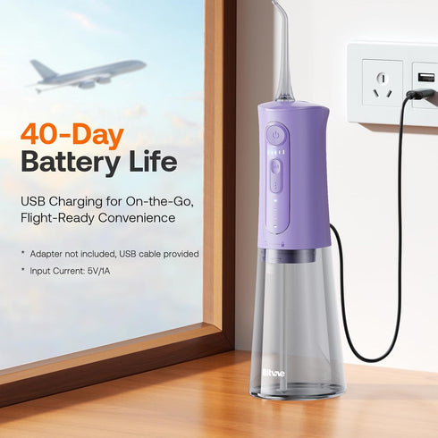 IPX7 3 5 Bitvae Water Dental Flosser Teeth Pick, Portable Water Teeth Cleaner Picks, Waterproof Oral Irrigator, Modes