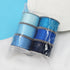 Double Face Blue Satin Ribbon, 1" x 5 Yard Each, 6 Colors for Gift Wrapping, Wedding, Baby Shower, Total 30 Yards