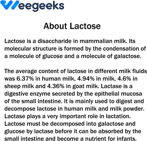 WEEGEEKS (1) Lactose Intolerance Test Strip at Home Lactase Activity Test Food Sensitivity Test