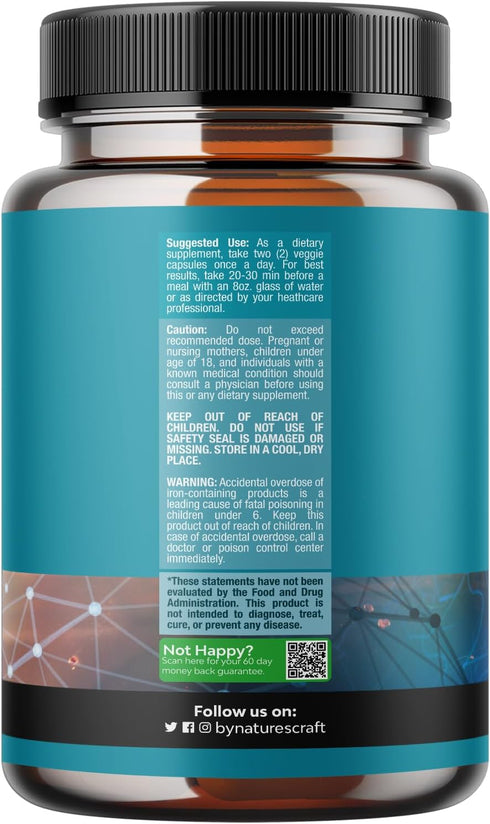 Advanced Nootropics Brain Support Supplement - Synergetic Mental Energy and Focus Supplement with Brain Vitamins for Cognitive Enhancement - Mind and Memory Supplement for Brain Health (30 Servings)