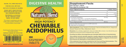 Nature's Blend ACIDOPHILUS CW 100 HI-PTCY,(Pack of 1)