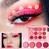 Pink Eyeshadow Palette, 12 Colors Peach Matte & Shimmer, Highly Pigmented Mini Makeup for Women and Girls