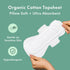 Rael Pads for Women, Organic Cotton Cover - Heavy Absorbency, Feminine Care, Ultra Thin, Sanitary Napkins with Wings
