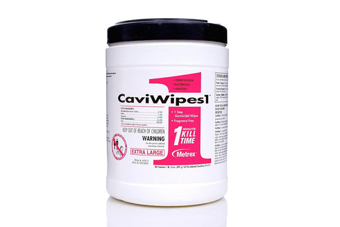 CaviWipes1 Surface Disinfectant, Premoistened Alcohol Based, 9 x 12" XL Manual Pull Wipes, 12 Count