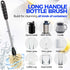 Holikme 6 Pack Bottle Brush Set, 14" Long Handle Stainless Steel Cleaner, 3 Straw Brushes for Water Bottles