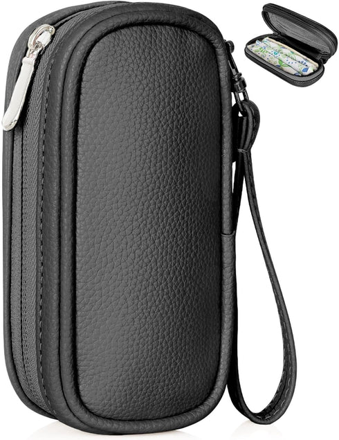 Teircno Tampon Holder for Purse, Portable Period Bag with Handle, Travel Pads Tampons