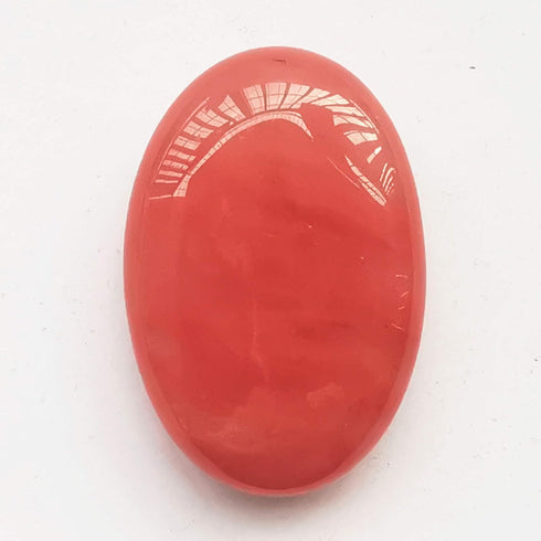 Cherry Quartz Oval Palm Pocket Healing Crystal, Massage Spa Energy Stone for Therapy Geometry Chakra Balancing