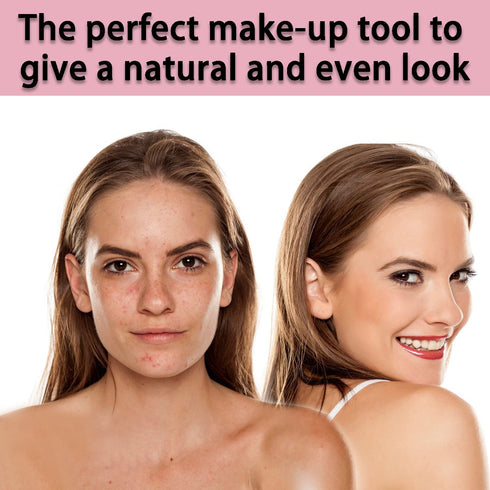 Makeup Brush Set, Professional Blending Brush and Sponges, 5 Piece Kabuki Foundation Brush Set