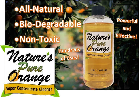 Natures Pure Orange (2 oz) Super Concentrate Cleaner (D-Limonene Extract, Citrus Cleaner, Degreaser, and Deodorizer)