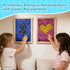 LILXIU 6 PCS Sensory Wall Panel with Wood Frame, Flip Sequin Wall Colorful Touch Learning Board with Felt Backing