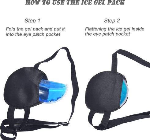 Ice Eye Patches for Puffy Eyes, Cooling Gel Pack Cover for Cold Hot Therapy, 4 PCS