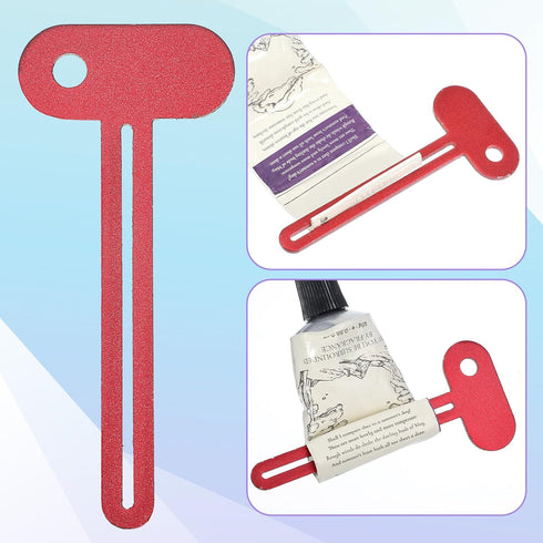 Xinjoduz 10 Pack (5 Metal Toothpaste Squeezer Roller, Tube Key Squeezer Tool for Zero Waste Cosmetics, Durable Alloy