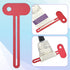 Xinjoduz 10 Pack (5 Metal Toothpaste Squeezer Roller, Tube Key Squeezer Tool for Zero Waste Cosmetics, Durable Alloy