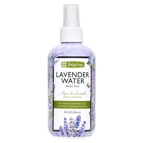 De La Cruz Lavender Water Body Mist, Lavender Spray with Pure Essential Oil, 8 fl oz