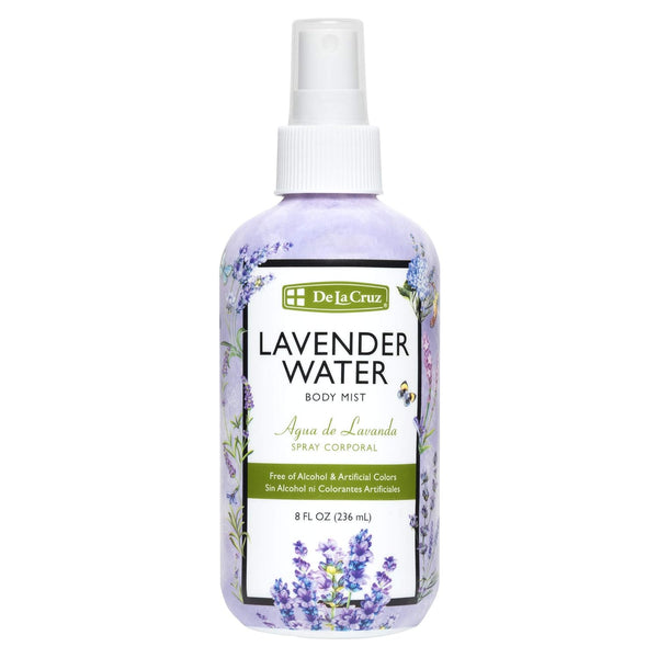 De La Cruz Lavender Water Body Mist, Lavender Spray with Pure Essential Oil, 8 fl oz