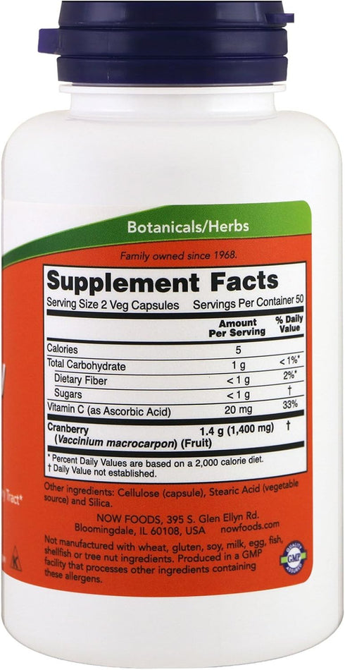 NOW Cranberry Concentrate, 100 Count, Pack of 2