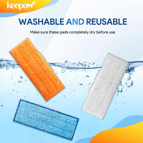 KEEPOW Braava Jet 240 Mop Pads Compatible with iRobot Braava Jet 240, 241, 245 (2 Wet + 2 Damp + 1 Dry)